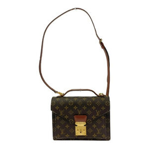 LOUIS VUITTON Monogram Monceau Handbag Brown Shoulder Bag